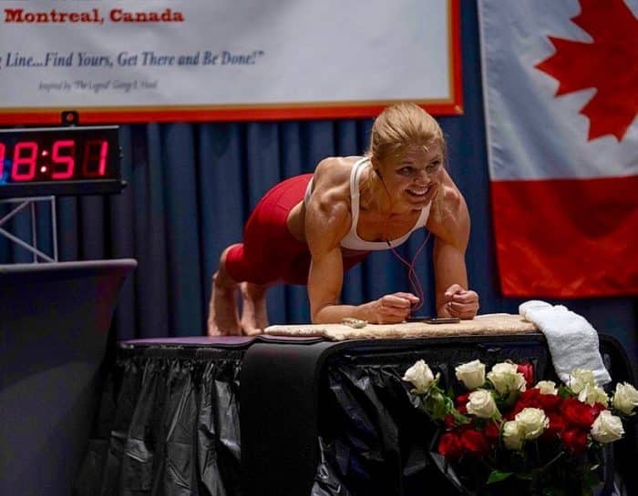 Dana Glowacka vegán atléta plank világrekord