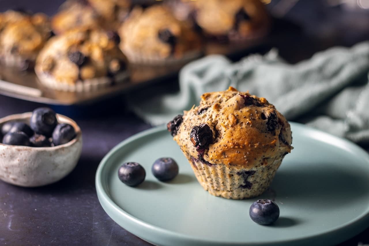 Áfonyás-mákos muffin