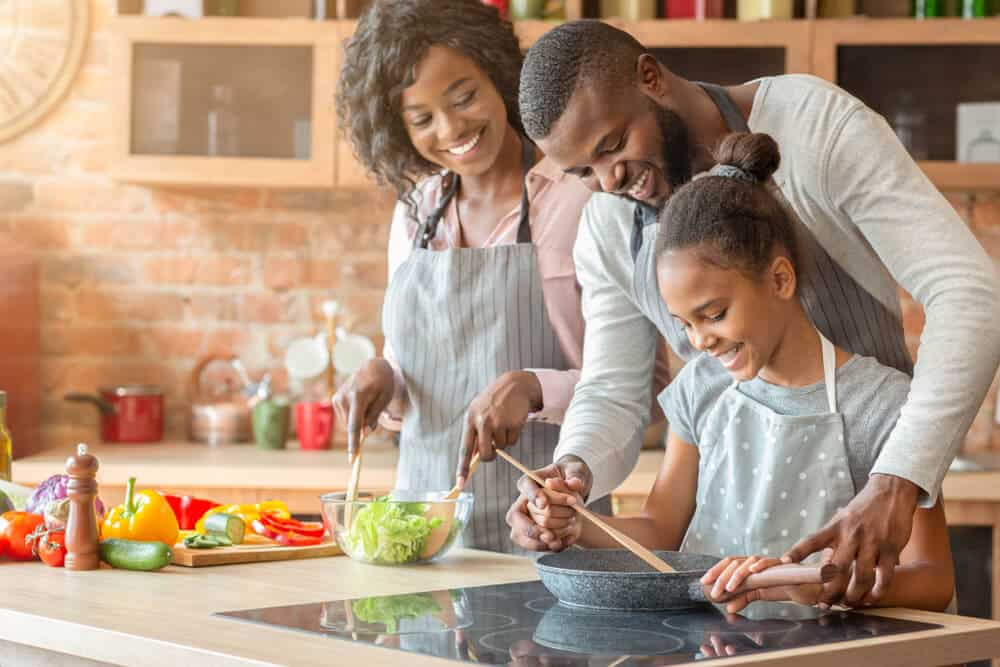 Afroamerikai család vegán étrenden