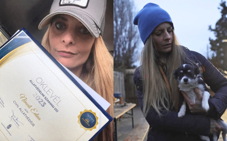 Egy vegán aktivista, Némedi Edina is megkapta az év civil állatvédője díjat