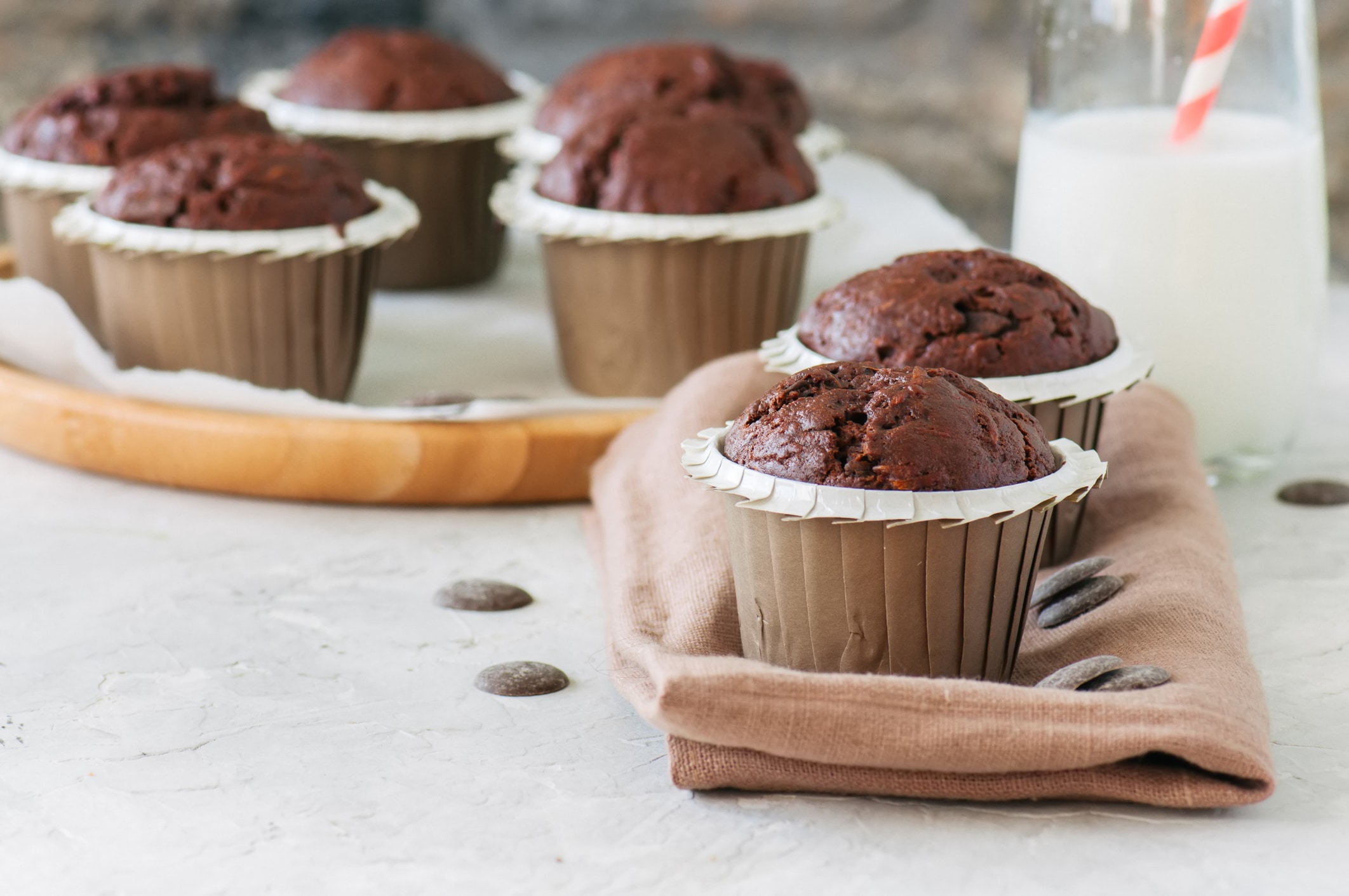 vegán édesség recept, csoki-cukkinis muffin