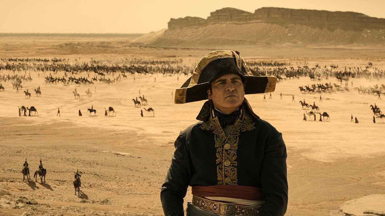 Joaquin Phoenix vegán kalapot viselt a Napoleon film fogatásán