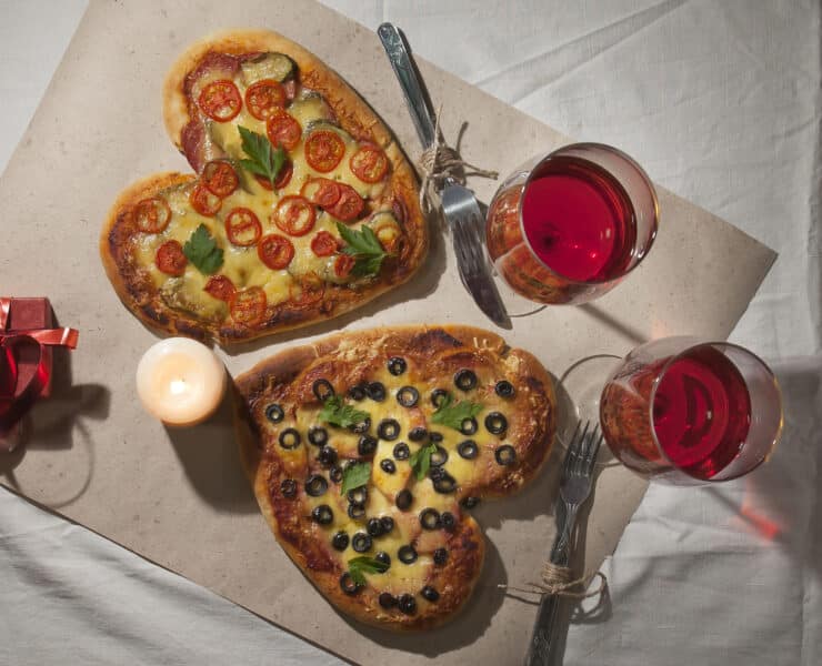 Valentin napi romantikus pizza