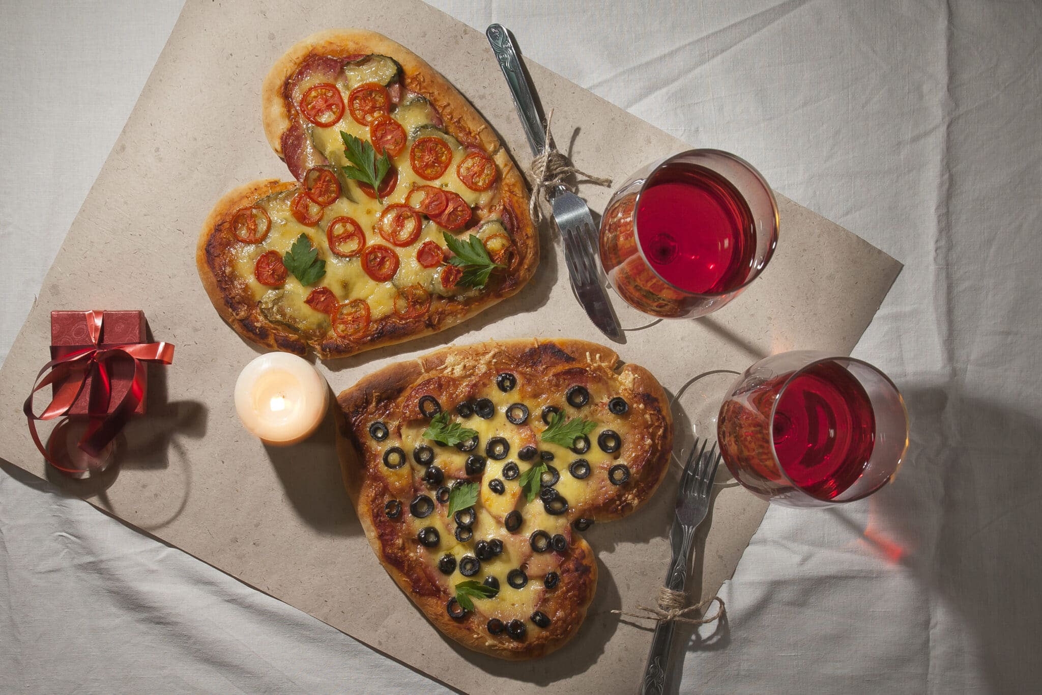 Valentin napi romantikus pizza