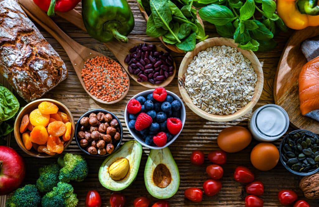 Színes növényi ételek