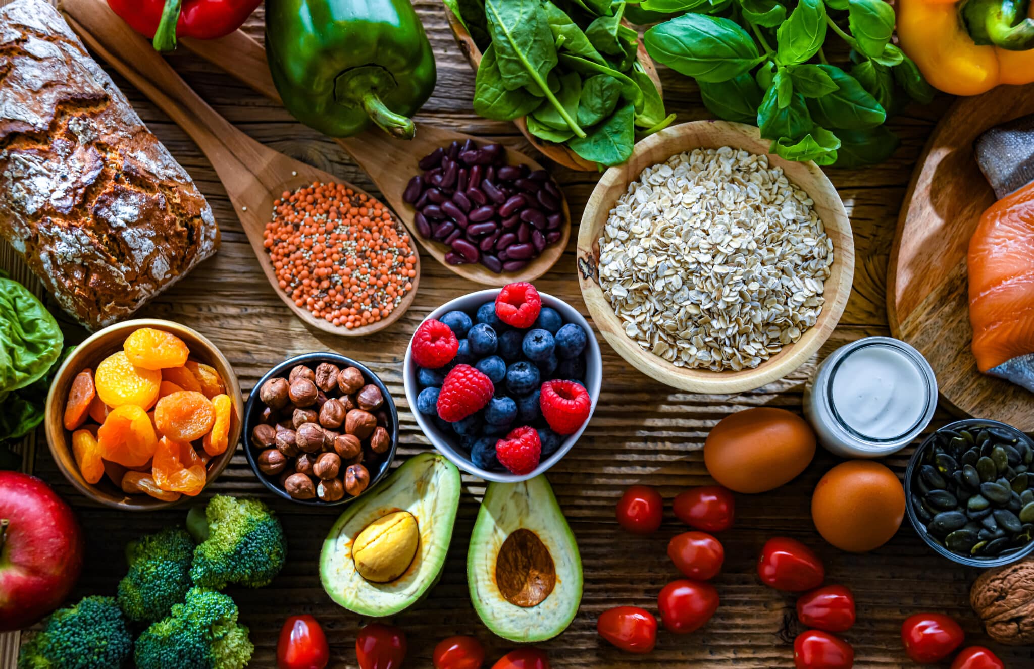 Színes növényi ételek