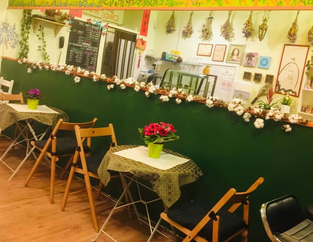 A Mennyország szíve vegán étteremről egy belső fotó